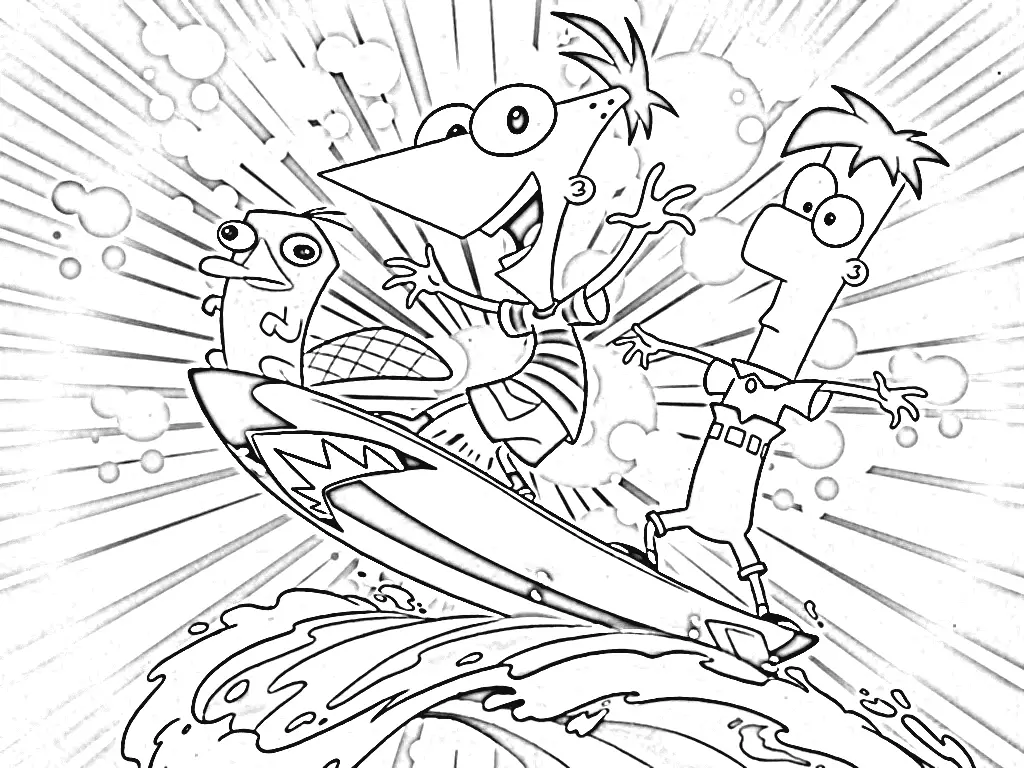 Phineas and Ferb Coloring Pages 5