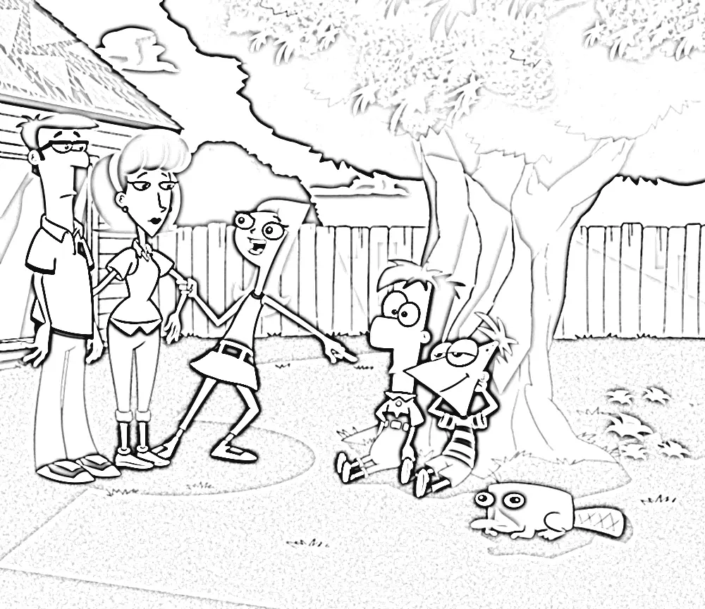 Phineas and Ferb Coloring Pages 6