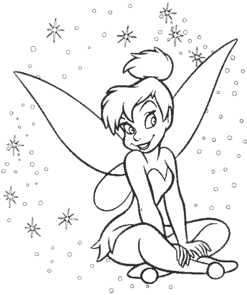 coloring pages. Tinkerbell Coloring Pages 1