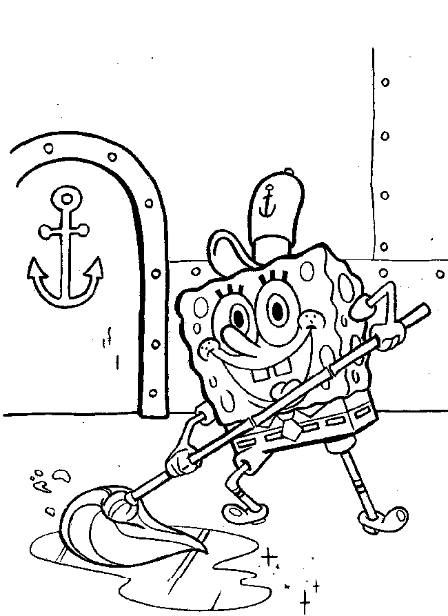 Sponge Bob Coloring Pages 10