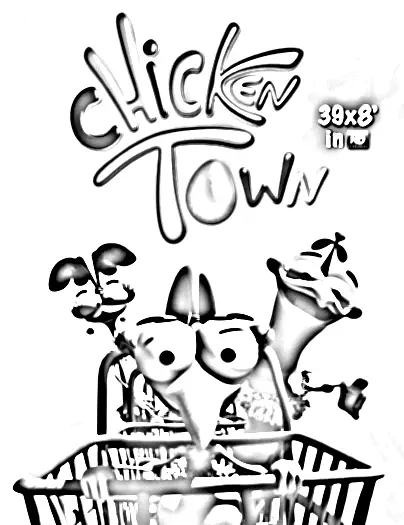 Chicken Town Coloring Pages 1