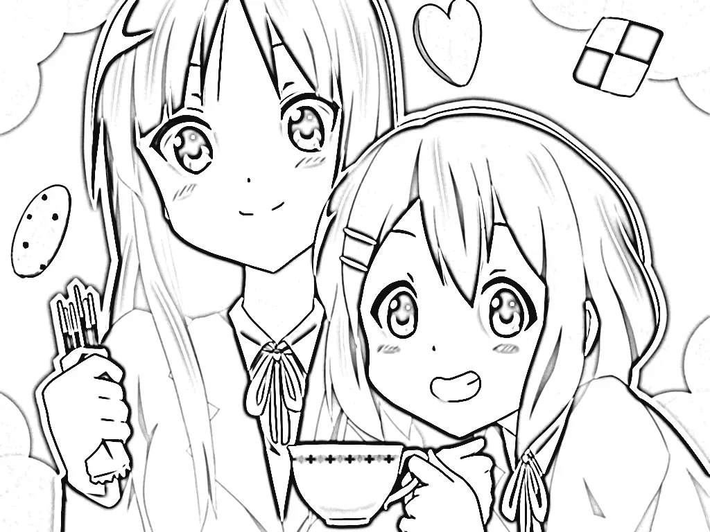 K-On! Coloring Pages 5
