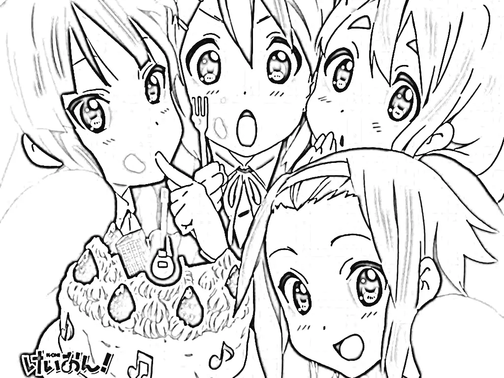K-On! Coloring Pages 7