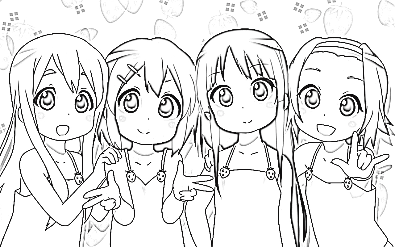 K-On! Coloring Pages 9