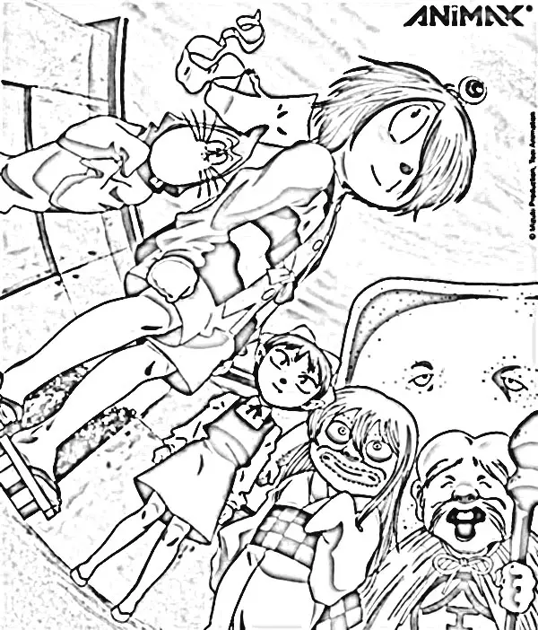 Spooky Kitaro Coloring Pages 4